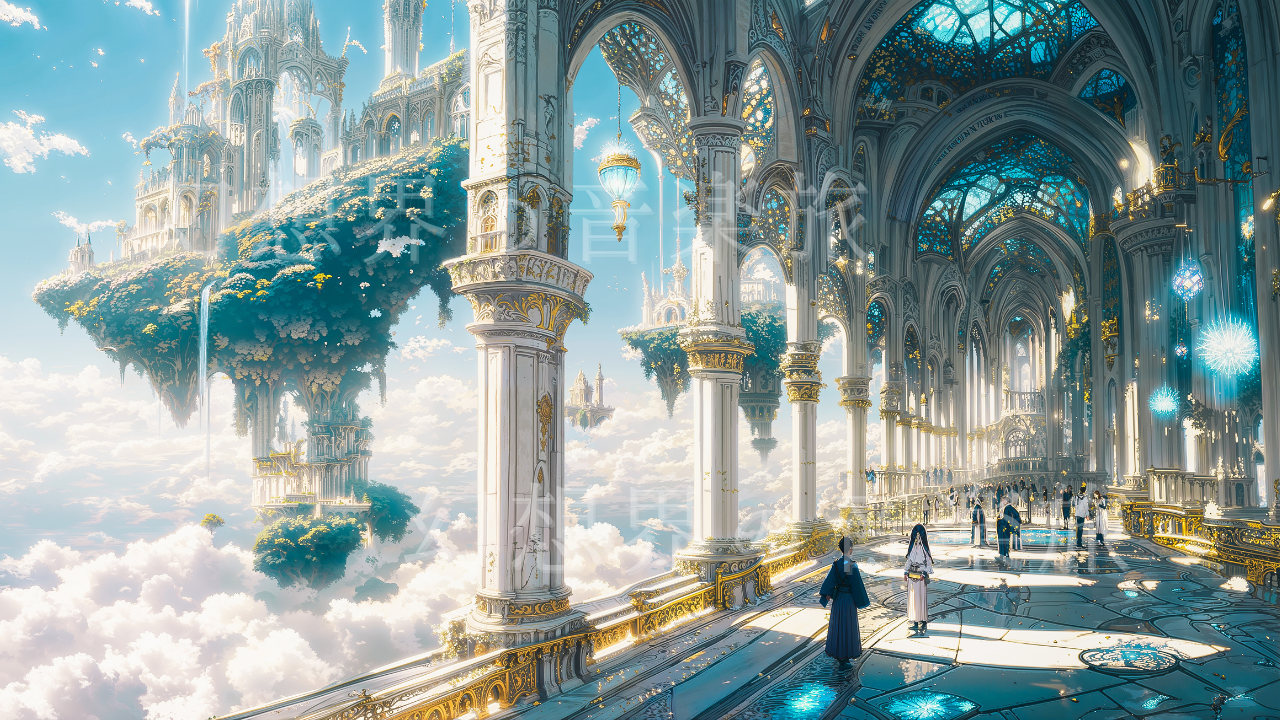 《異世界学校2 - 光の魔法学校》超高画質なファンタジーアートイラスト