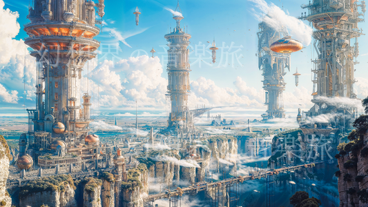 《Aeolias, the City of Wind》Super high-quality fantasy art illustration②