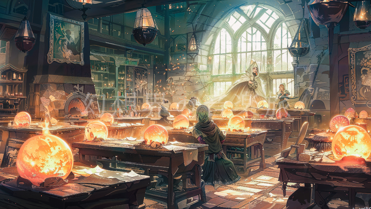 "Classroom of Another World" Ultra-high-resolution fantasy art illustration ①