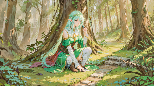 《Elf of the Secret Forest》Super High-Quality Fantasy Art illustration